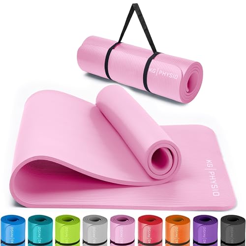 KG Physio Yogamatte Rutschfest und Gepolstert - Yoga Matte mit Tragegurt, Fitnessmatte, Turnmatte, Sportmatte Dicke 8mm, Gymnastikmatte, Gym Matte, Pilates Matte, Fitness Matte Sport, 183x60cm KG Physio Yogamatte Rutschfest und Gepolstert - Yoga Matte mit Tragegurt, Fitnessmatte, Turnmatte, Sportmatte Dicke 8mm, Gymnastikmatte, Gym Matte, Pilates Matte, Fitness Matte Sport, 183x60cm von KG PHYSIO