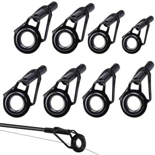KGDUYC 8 Stück Schwarz Rutenspitzen Reparaturset Edelstahl- Keramik Rutenspitze Ersatz Angelruten,Angelrute Reparatur Kit,Ersatz Enthusiasten des Süß- und Salzwasserangelns KGDUYC 8 Stück Schwarz Rutenspitzen Reparaturset Edelstahl- Keramik Rutenspitze Ersatz Angelruten,Angelrute Reparatur Kit,Ersatz Enthusiasten des Süß- und Salzwasserangelns von KGDUYC