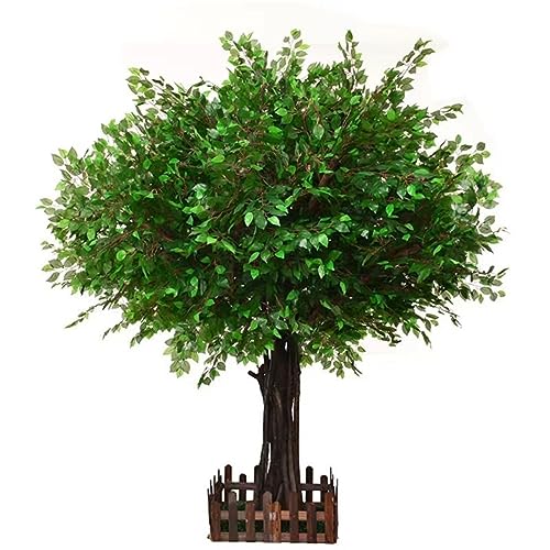 KGFDSGDS Künstlicher Ficus-Baum, große Pflanzensimulation, Innen-/Außendekor für Wohnzimmer, Einkaufszentrum, Boden, Topfgrün, grün, 2,5 x 2 m, Dekoration von KGFDSGDS