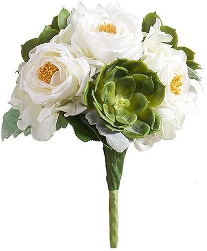 KGFDSGDS Simulation Rose Fleischigen Künstliche Blume Bouquet Halten Blumen für Wohnzimmer Tisch Dekoration Gefälschte Blume Blume Anordnung Prop Gefälschte Blumen von KGFDSGDS