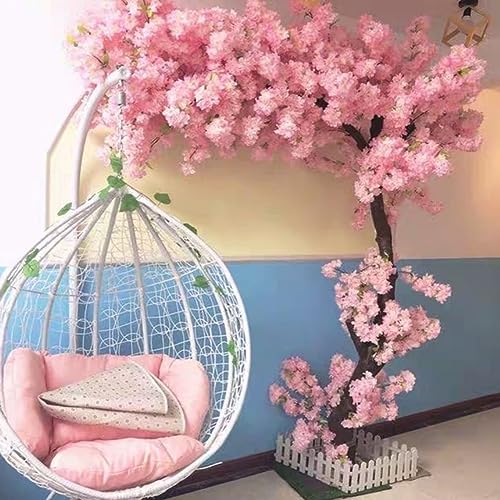 Künstliche Kirschbäume für die Inneneinrichtung, künstliche Sakura-Rose, Stiele aus echtem Holz und realistische Blätter, Nachbildung einer künstlichen Pflanze für Sakura-Blüten, für drinnen, draußen, von KGFDSGDS