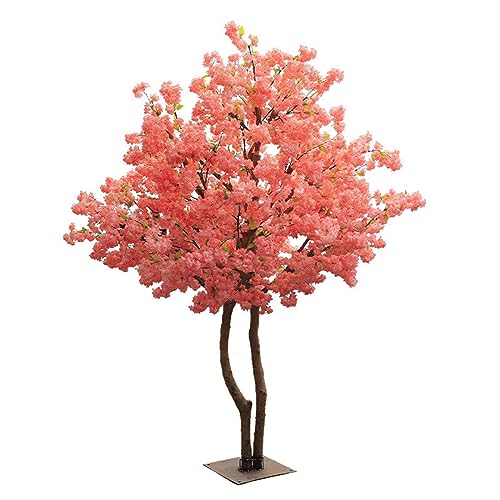 Künstliche Kirschblütenbäume, wunderschöne rosa künstliche Sakura-Blüten, handgefertigter Kunstbaum für den Innen- und Außenbereich, für das Homeoffice oder für Partys, Hochzeiten, 2 x 1,5 m/6,6 x von KGFDSGDS