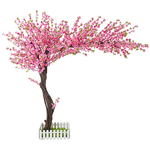 Künstlicher Pfirsichblütenbaum, japanische handgefertigte Kirschblütenbäume, verlängerter handgefertigter rosa Baum für drinnen und draußen, Veranstaltungen, Zuhause, Büro, Party, Hochzeit, Rosa - 2 x von KGFDSGDS