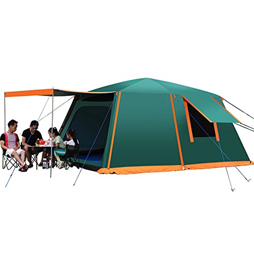 Kuppelzelt mit Veranda, automatisches Pop-Up-Zelt, Sonnenschutz, einfach aufzubauen, doppellagige Familienzelte mit Tragetasche für Outdoor-Camping, Angeln von KGFDSGDS