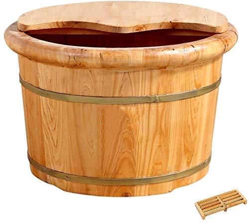 KGGKEUH Holzfass Fußbad Haushalt Geschenk Fußbadfass Holzfußwanne Verdicktes Fußbecken aus Holz zum Einweichen Fußmassagegerät Fußwanne Eimer Fußbadewanne Fußbad Fußbad Haushalt It Thoughtful von KGGKEUH