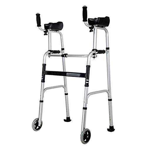 KGGKEUH Rollator für ältere Menschen, Standard-Rollator, klappbarer Rollator mit gepolsterter Armlehne, 5-Zoll-Rädern und klappbaren Beinen, leicht und tragbar, mit interessanter Aufbewahrungstasche von KGGKEUH