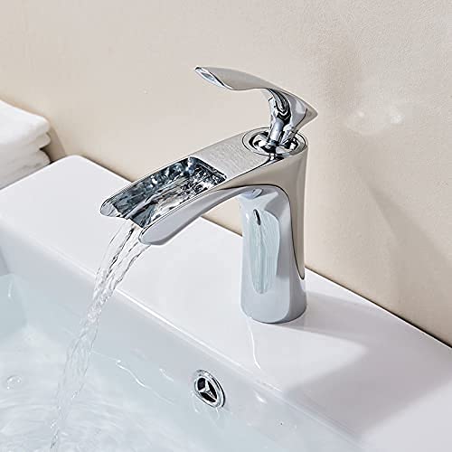 Küchenspüle-Mischbatterie, Wasserhähne, Wassermischer, Badezimmer-Waschbecken-Wasserhahn, Wasserhahn, Waschbecken, Waschbecken, Mischbatterie, Badezimmer-Wasserhahn, Messing-Wasserhahn, Wasserfall, von KGGKEUH