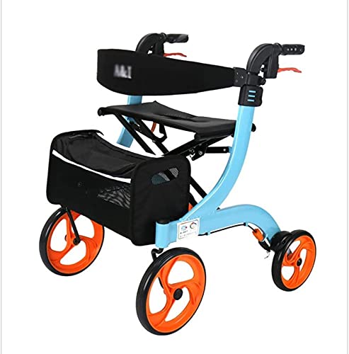 Rollator Walker Lauflernhilfe für Senioren Rollator Rollator Walker für Senioren, Leichter Lauflernhilfe mit Sitz und Rädern Gehhilfen Ältere Sehnsucht nach Besserem Leben Nachdenklich von KGGKEUH