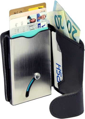 KH-Security Portemonnaie BlackMaxx Mini Geldbörse mit RFID Schutz Geldbeutel Kartenetui KH-Security Portemonnaie BlackMaxx Mini Geldbörse mit RFID Schutz Geldbeutel Kartenetui von KH-Security