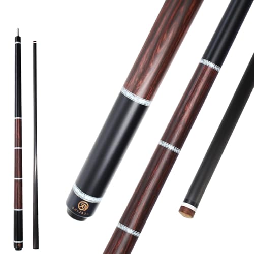 KHEALING Billardqueue, Kohlefaser-Queue, Schweinslederkopf + weißes PVC + schwarze Bakelit-Ferrule, 147 cm, handgefertigt, gerade, geeignet für Ballspiele/Black Eight und Nine Bälle, 540 - 567 g KHEALING Billardqueue, Kohlefaser-Queue, Schweinslederkopf + weißes PVC + schwarze Bakelit-Ferrule, 147 cm, handgefertigt, gerade, geeignet für Ballspiele/Black Eight und Nine Bälle, 540 - 567 g von KHEALING