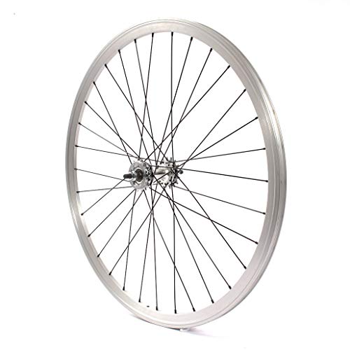 KHE Fixie Laufrad hinten 700c 28" Industriegelagert 32 Loch Silber Doppelkammerfelge Flip Flop Starr + Freilauf KHE Fixie Laufrad hinten 700c 28" Industriegelagert 32 Loch Silber Doppelkammerfelge Flip Flop Starr + Freilauf von KHEbikes