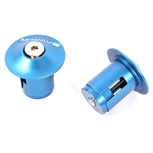 KHE M-Wave BMX Lenkerenden Barends Stopfen Lenker 22,2mm blau eloxiert 40g Paar von KHEbikes