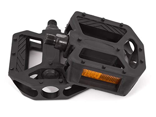 KHE Prism BMX Pedale PVC schwarz 1/2" Zoll Achse 84mm breit 286g mit Reflektoren KHE Prism BMX Pedale PVC schwarz 1/2" Zoll Achse 84mm breit 286g mit Reflektoren von KHEbikes