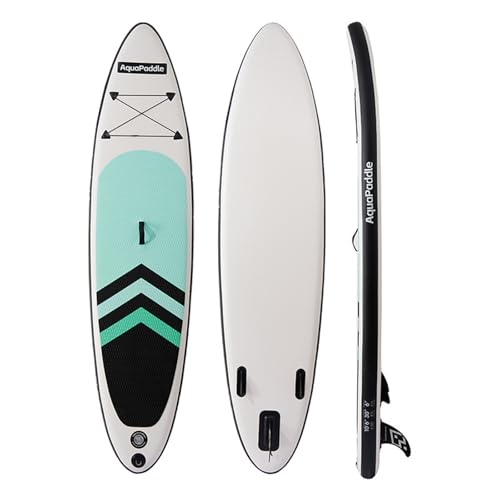 Stand-Up Paddleboards, Sup Board Für Erwachsene, 320 * 76 * 15cm, Maximale Belastung 180kg, Eva Anti-Rutsch-Pad, Starker D-Ring, Elastisches Bindeseil, Abnehmbare Flossen von KHZKHC