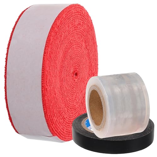 KICHOUSE 1 Rolle Riemen Für Badmintonschläger Badminton-Griff Schläger Griptape Griptapes Für Tennisschläger Tennisschlägergriff Klebeband Für Angelruten Wickelband Behandeln Rot Stoff von KICHOUSE