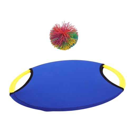 KICHOUSE 1 Satz Hüpfballplatte Ball- Und Fangspiele Paddel-Ball-Spiel Rasenspiele Wurfspiele Für Kinder Interessantes Spielzeug Spiel Fangen Lustiges Fangballspiel Ballspielzeug Blue Abs von KICHOUSE