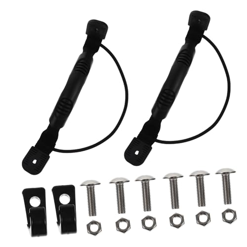 KICHOUSE 1 Satz Kajak Zubehör Kanugriff PVC-zuggriff Kajak-ersatzzubehör Seitliche Tragegriffe Griff Für Fischerboote Ersatzgriffe Für Kajaks Kanuzubehör Bootsgriff Black Elastisches Seil von KICHOUSE