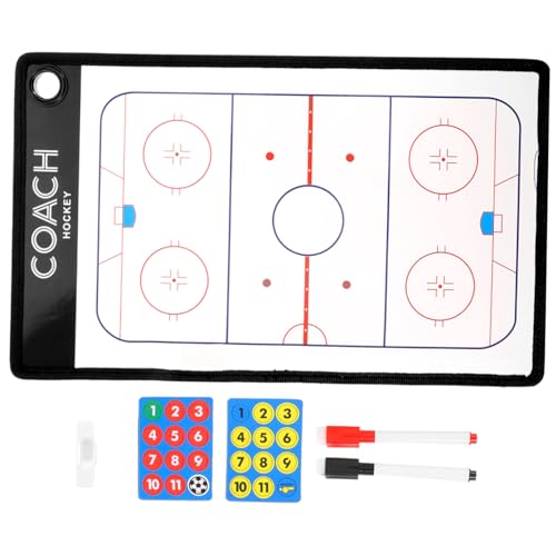 KICHOUSE 1 Satz Trainer Bord wiederverwendbares Coaching-Board Sportversorgung Trainerboard für Eishockey Eishockey-Coachboard Werkzeug Puck-Strategietafel Eispuck-Anleitungstafel PVC Weiß von KICHOUSE