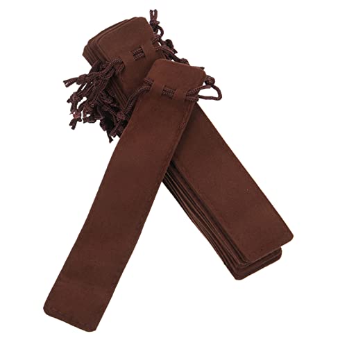 KICHOUSE 15st Mäppchen Einzelner Stifthalter Verpackungsbeutel Für Kleine Unternehmen Flusenstiftbeutel Stift-geschenkbeutel Stiftabdeckungen Stifttaschen Stiftschutztaschen Flanell Brown von KICHOUSE