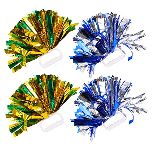 KICHOUSE 4 Stück Cheerleading-Blumenstrauß Leistungsstütze Blaue Pompons Squad Pompons jubelnder Bommel Cheerleading Pompoms Cheerleader zubehör Cheer Pompom Requisiten Jubel liefert Sport von KICHOUSE