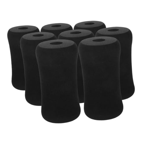 KICHOUSE 8st Pufferrohrabdeckung Für Fitnessgeräte Wasserdichtes Gips-abdeckbein Pufferin Beinstreckmaschine Pufferrohr-trainingsabdeckung Polsterabdeckung Fuß Gummi Black von KICHOUSE