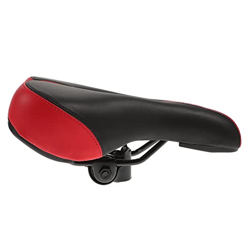 KICHOUSE 1 Stück Roter Atmungsaktiver Fahrradsattel Aus Leder Und Schwamm Für Bequemes Fahren KICHOUSE 1 Stück Roter Atmungsaktiver Fahrradsattel Aus Leder Und Schwamm Für Bequemes Fahren von KICHOUSE