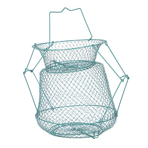 KICHOUSE Körbe Angeln Fischermänner Fish Basket Fishing Net Cage Portable Fishing Fischspeichernetz Fischartikel Basket Crab Fish Basket Shrimp Basket Fishing Supply for Fish von KICHOUSE