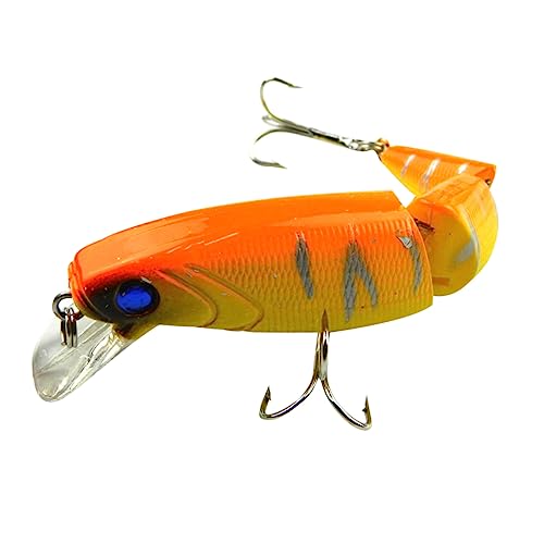 KICHOUSE Swimbait Angelköder Mit Gelenken Für Zander Künstlicher Kurbelköder Realistischer Optik 3# Effektives Angelgerät Für üßwasserangeln Und Raubfischjagd von KICHOUSE