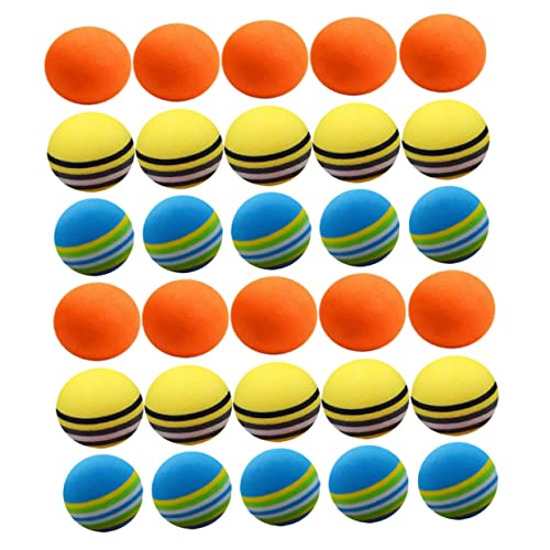 KICHOUSE Wiederverwendbarer Trainingsball Wiederverwendbarer Golfball Regenbogen Übungsgolfbälle Schwamm Golfball Kompaktes Trainingsball Kleiner Golfenball Schaum Regenbogen von KICHOUSE