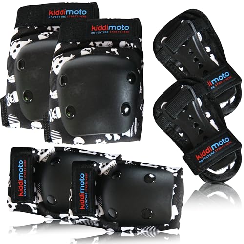 KIDDIMOTO KiddimotoKids Ellenbogen-Knieschoner Set Schutzausrüstung für Kinder Skaten MTB Skateboard Street Sport Radfahren und Roller mit Ellenbogen-Knieschoner KIDDIMOTO KiddimotoKids Ellenbogen-Knieschoner Set Schutzausrüstung für Kinder Skaten MTB Skateboard Street Sport Radfahren und Roller mit Ellenbogen-Knieschoner von KIDDIMOTO