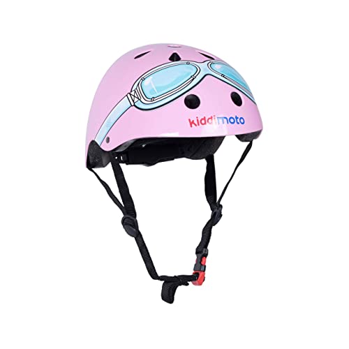 KIDDIMOTO Fahrrad Helm für Kinder - CE-Zertifizierung Fahrradhelm - Design Sport Helm für Skates, Roller, Scooter, laufrad (M (53-58cm), Rosa) von KIDDIMOTO