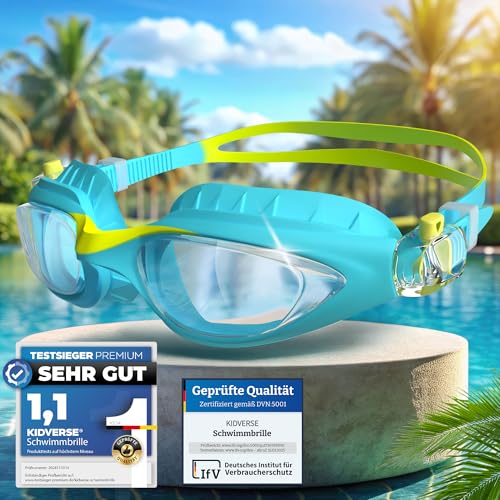 KIDVERSE Schwimmbrille Kinder - Bequeme Schwimmbrille für Jungen & Mädchen ab 3 Jahre - Geprüfte Kinder Schwimmbrille mit UV-Schutz & Anti Beschlag Schutz - Wasserdichte Kindertaucherbrillen ab 3 KIDVERSE Schwimmbrille Kinder - Bequeme Schwimmbrille für Jungen & Mädchen ab 3 Jahre - Geprüfte Kinder Schwimmbrille mit UV-Schutz & Anti Beschlag Schutz - Wasserdichte Kindertaucherbrillen ab 3 von KIDVERSE