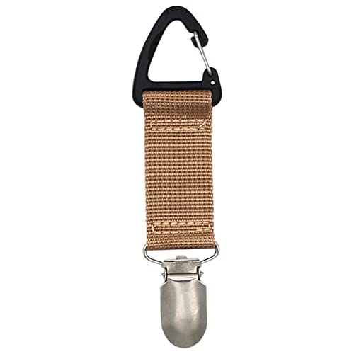 KIKAPA Hutclip zum Aufhängen auf Reisen An der Tasche, Handtasche, Rucksack, Gepäck für Erwachsene, Outdoor-Reisen, Strandzubehör (Khaki) von KIKAPA