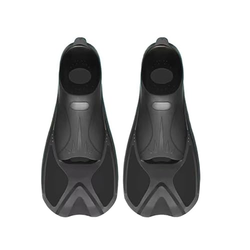 Tauch-Flip-Flops, verstellbare Herren- und Damen-Freistil-Tauch-Trainingsschuhe, Silikon-Flip-Flops ( Color : Black , Size : M ) von KIKYKUBBLETASW