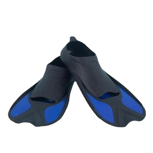 Tauch-Flip-Flops, verstellbare Herren- und Damen-Freistil-Tauch-Trainingsschuhe, Silikon-Flip-Flops ( Color : Black Blue , Size : S 38-39 US 5-6 ) von KIKYKUBBLETASW