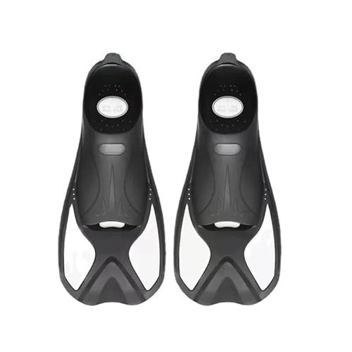 Tauch-Flip-Flops, verstellbare Herren- und Damen-Freistil-Tauch-Trainingsschuhe, Silikon-Flip-Flops ( Color : Black White , Size : XS 36-37 3-4 ) von KIKYKUBBLETASW
