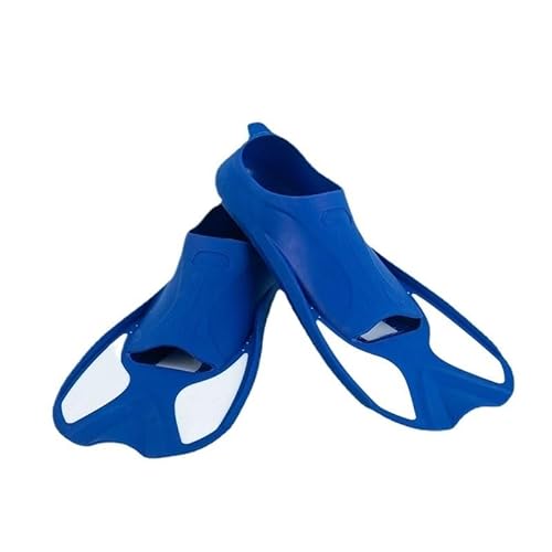 Tauch-Flip-Flops, verstellbare Herren- und Damen-Freistil-Tauch-Trainingsschuhe, Silikon-Flip-Flops ( Color : Blue , Size : S 38-39 US 5-6 ) von KIKYKUBBLETASW