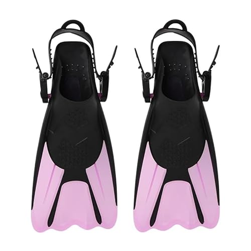 Tauch-Flip-Flops, verstellbare Herren- und Damen-Freistil-Tauch-Trainingsschuhe, Silikon-Flip-Flops ( Color : Pink , Size : L ) von KIKYKUBBLETASW