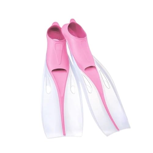 Tauch-Flip-Flops, verstellbare Herren- und Damen-Freistil-Tauch-Trainingsschuhe, Silikon-Flip-Flops ( Color : Pink , Size : S ) von KIKYKUBBLETASW