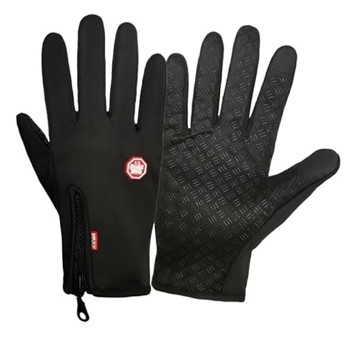 Winterhandschuhe for Damen und Herren, Autofahren, Motorradhandschuhe, winddicht, warme Winterhandschuhe, flexibler Griff, bequeme Fahrradhandschuhe for Outdoor-Ski, Radfahren, Camping, Angeln, Autofa von KIKYKUBBLETASW