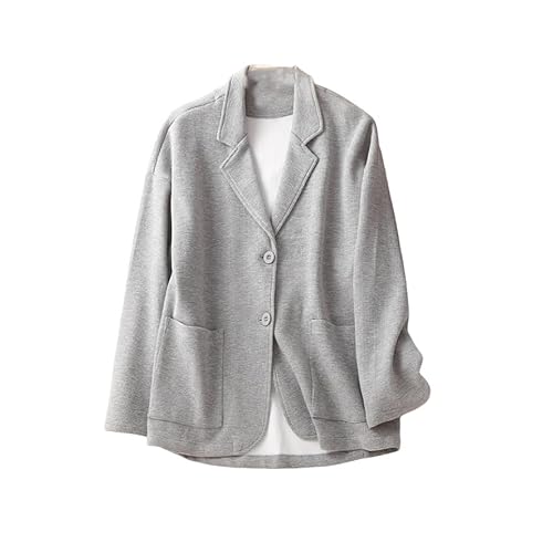 KIMCCI Blazer Damen,Waffel-Blazer Anzug Langarm Folk-Custom Cardigan Kerbkragen Frühling Herbst Arbeit Casual Blazer Anzüge Jacke Für Damen Leichte Anzugjacke,Grau,M KIMCCI Blazer Damen,Waffel-Blazer Anzug Langarm Folk-Custom Cardigan Kerbkragen Frühling Herbst Arbeit Casual Blazer Anzüge Jacke Für Damen Leichte Anzugjacke,Grau,M von KIMCCI