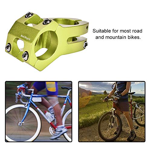 KIMISS 31,8-mm-Fahrradvorbau aus Aluminiumlegierung für Mountainbikes und Rennräder – Rostfreie Fahrradlenkerhalterung – Hochwertiges Fahrradzubehör in Blau (Green) von KIMISS