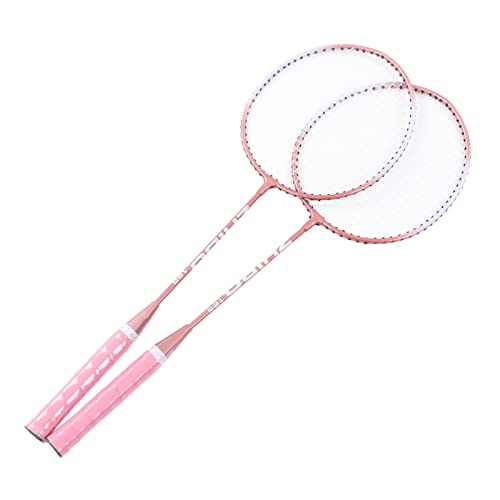 KIMISS Badmintonschläger Badmintonschläger Pink Professionelle Separate Badmintonschläger aus Eisenlegierung für Anfänger, Studententraining von KIMISS