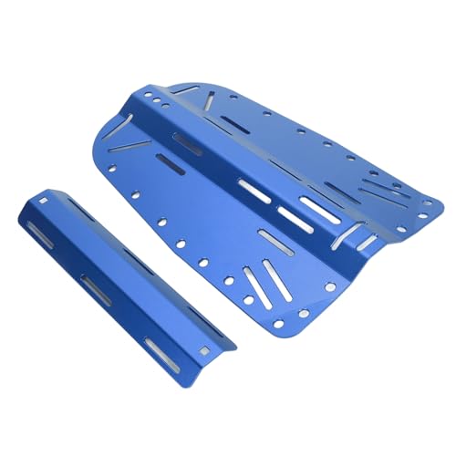 KIMISS Leichte Tauchrückplatte aus Aluminium, mit Einzel-/Doppelflaschen Kompatible Taucherjacketplatte für Effizientes und Sicheres Tauchen (Blue) von KIMISS
