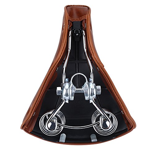 Raleigh Bike Brown Sits Fahrradsattel, Braunes Pu-Leder, Metall, Universell, Bequem, Braune Nieten, Fahrradsitz, Robuster Pu-Leder-Feder-Fahrradsattel Raleigh Bike Brown Sits Fahrradsattel, Braunes Pu-Leder, Metall, Universell, Bequem, Braune Nieten, Fahrradsitz, Robuster Pu-Leder-Feder-Fahrradsattel von KIMISS