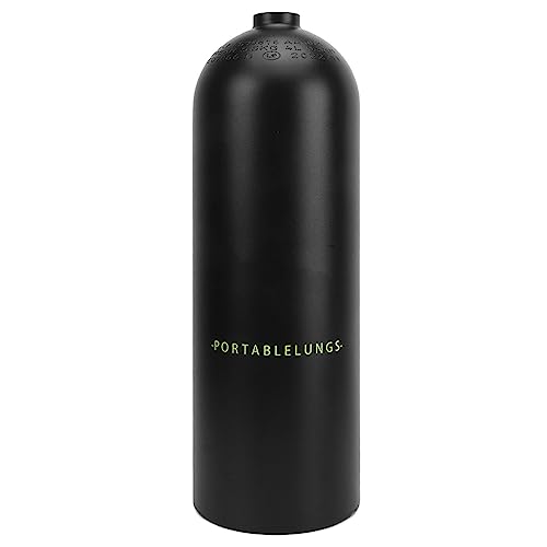 KIMISS Tauchflaschen-Set für Tauchbegeisterte, Luftfahrt-Aluminium-Unterwasseratemgerät mit Manometer und Tauchbrille, Lufttank mit Hoher Kapazität (Black) von KIMISS