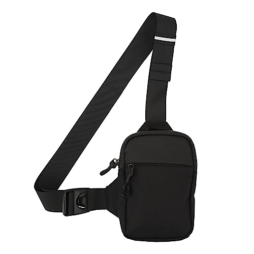 Mini-Sporttasche für Männer und Frauen – Handy-Gürteltasche, Stilvoller, Leichter Sling- – Zum Laufen, Reisen und für den Täglichen Gebrauch (Black) von KIMISS