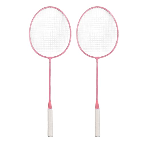 Rosa Badmintonschläger-Set K1134 Badmintonschläger-Set aus Eisenlegierung mit Aufbewahrungstasche und Eimer Zum Spielen Im Freien oder Drinnen Pink von KIMISS