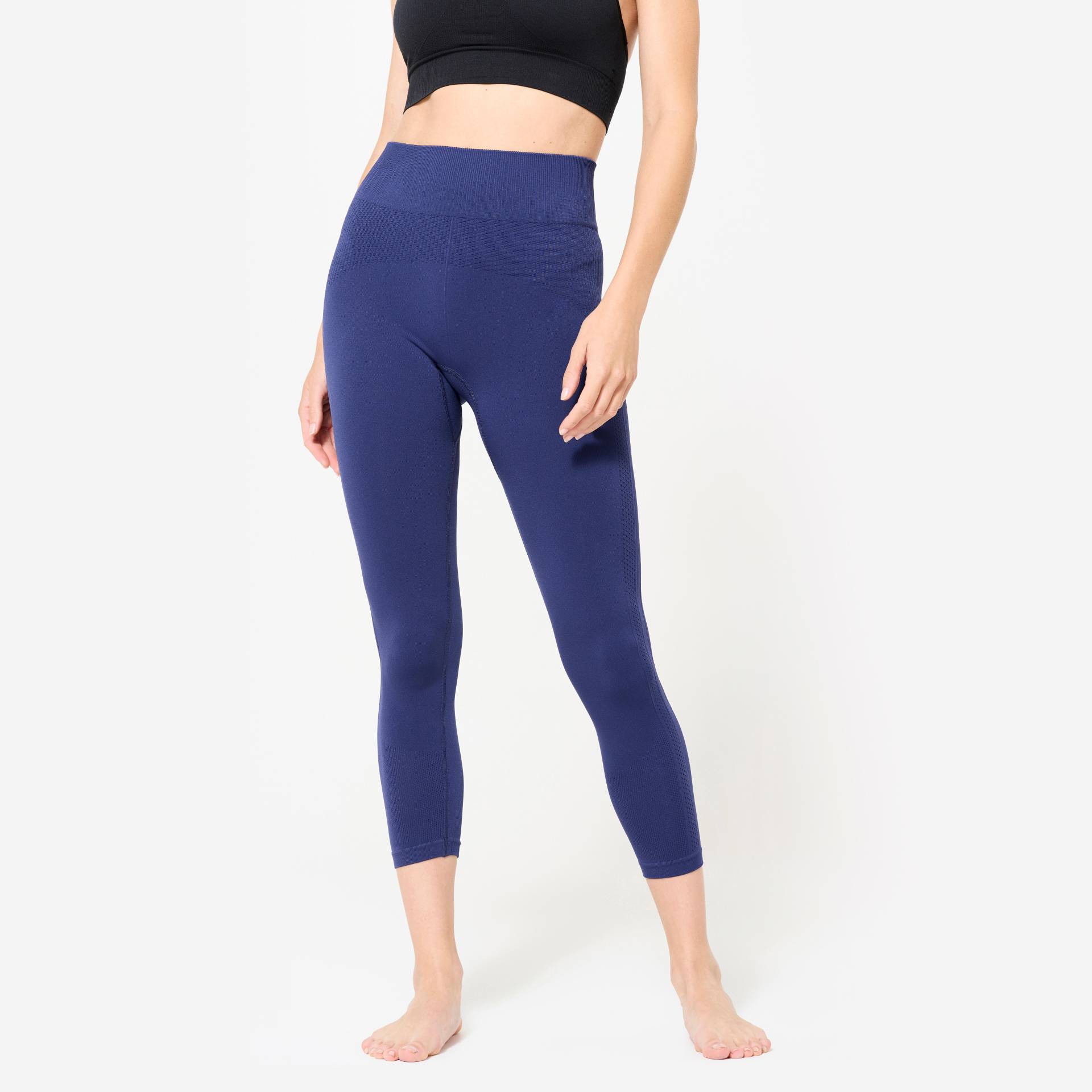 7/8-Leggings Damen Yoga hoher Bund - nachtblau von KIMJALY