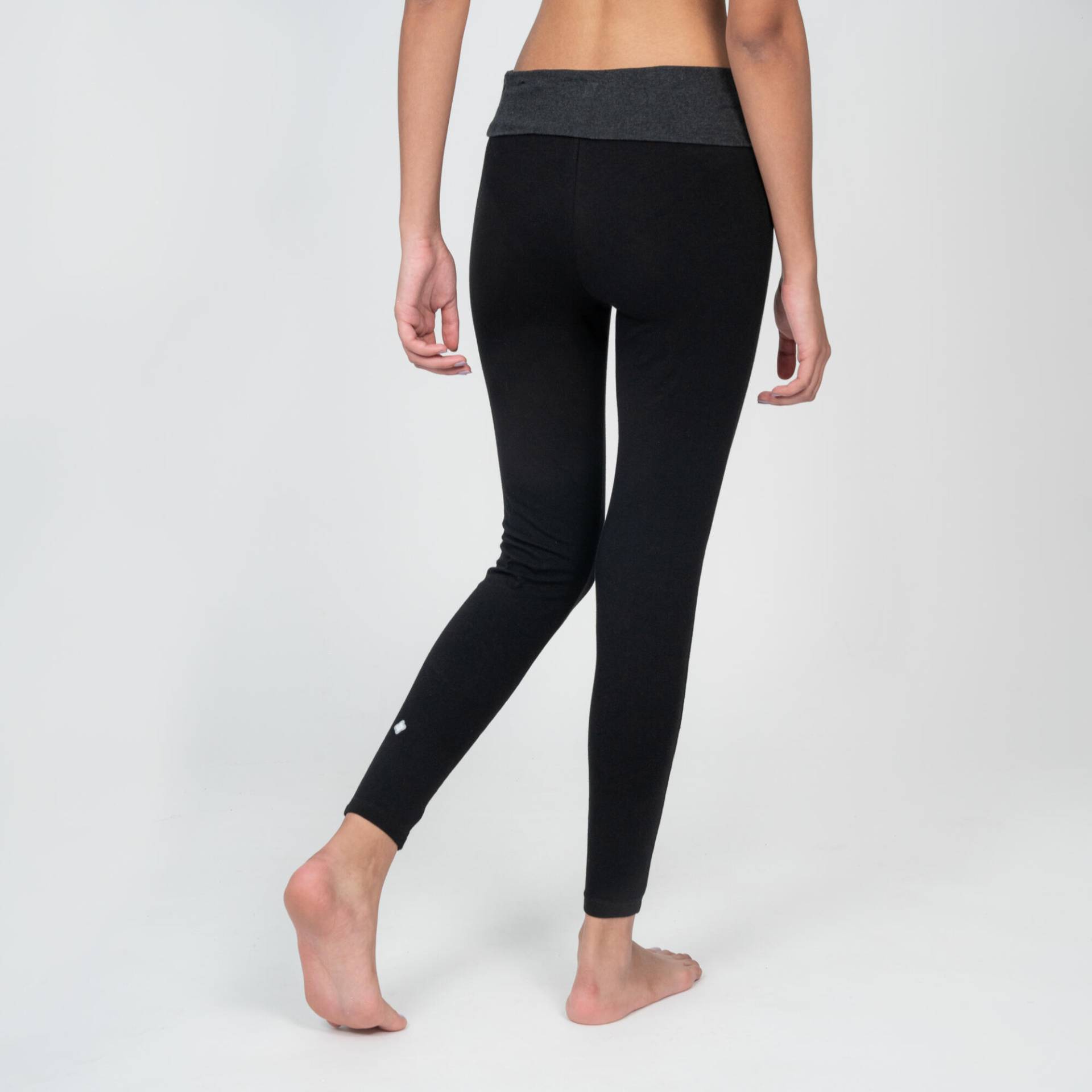 Leggings Yoga Damen Baumwolle - schwarz/grau von KIMJALY